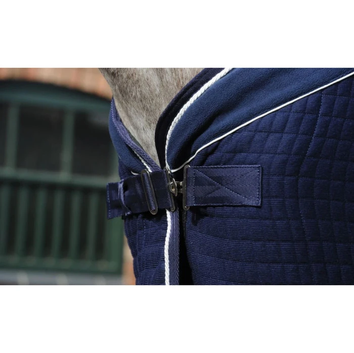 2022 Weatherbeeta Thermocell Standard Neck Cooler Fleece Rug 100621 - Navy / White 4 2022 Weatherbeeta Thermocell Standard Neck Cooler Fleece Rug 100621 - Navy / White - Image 2