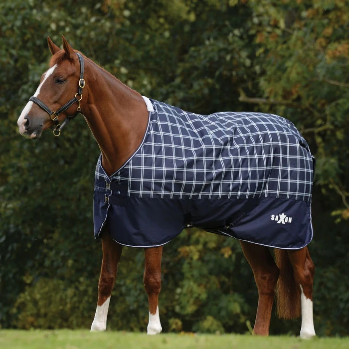 Saxon Defiant 600D Lite Standard Neck Rug - Navy / Plaid 3 Saxon Defiant 600D Lite Standard Neck Rug - Navy / Plaid