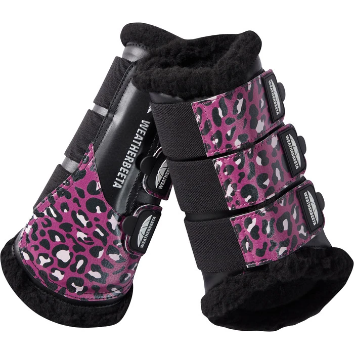 Weatherbeeta Leopard Brushing Boots 1006958004 Pink Leopard Print 3 Weatherbeeta Leopard Brushing Boots 1006958004 Pink Leopard Print