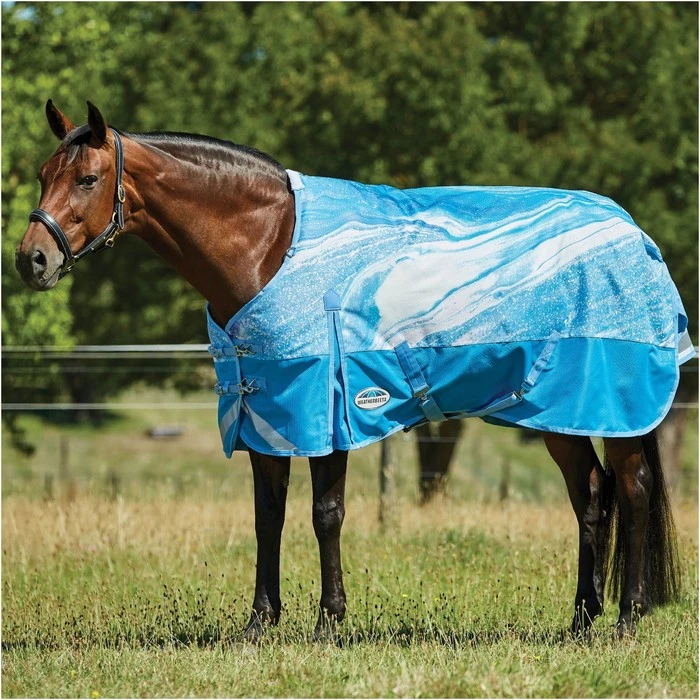 WeatherBeeta ComFiTec Plus Dynamic II Medium Standard Neck Rug - Blue Swirl 3 WeatherBeeta ComFiTec Plus Dynamic II Medium Standard Neck Rug - Blue Swirl