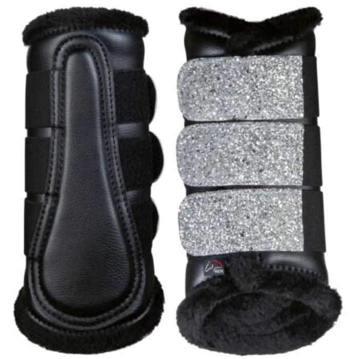 2022 HKM Sparkle Brushing Boots 13345 - Black / Silver 3 2022 HKM Sparkle Brushing Boots 13345 - Black / Silver