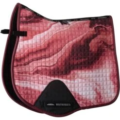 2022 Weatherbeeta Prime Marble All Purpose Saddle Pad 10087020 - Burgundy Swirl