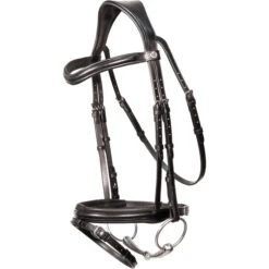 2023 Henry James Saddlery Comfort Flash Bridle HJ-BR-02 - Black Colour Black