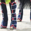 2023 Weatherbeeta Wide Tab Long Travel Boots 187112 - Navy / Red / White