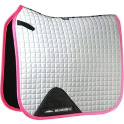 Weatherbeeta Reflective Prime Dressage Saddle Pad Silver / Pink 1007118 Colour Silver/pink -Chic Equestrian Supplies 2613 weatherbeeta reflective dressage saddle pad sliver pink p7710 19553 image.700x700
