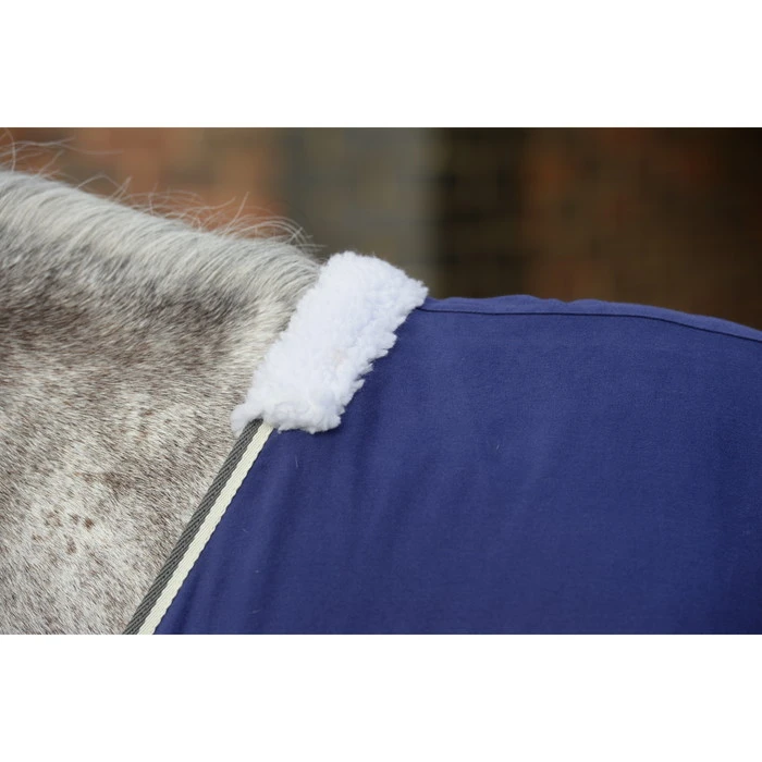 2022 Weatherbeeta Cotton Show Sheet II Standard Neck 1007764001 - Dark Blue / Grey / White 7 2022 Weatherbeeta Cotton Show Sheet II Standard Neck 1007764001 - Dark Blue / Grey / White - Image 5