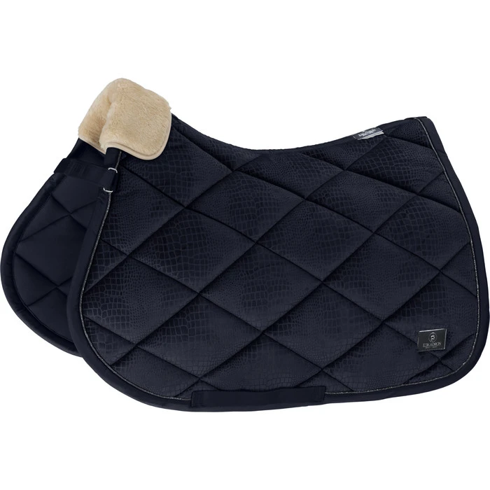 2022 Eskadron Velvet Croco Saddle Cloth 215038 - Navy 4 2022 Eskadron Velvet Croco Saddle Cloth 215038 - Navy - Image 2