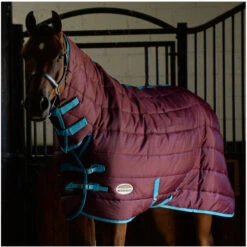 2022 Weatherbeeta Comfitec 210D Channel Quilt Combo Neck Medium Rug 10004380 - Grape Purple / Blue -Chic Equestrian Supplies 4908 wb stable channel quilt 210 cb med grape02.700x700