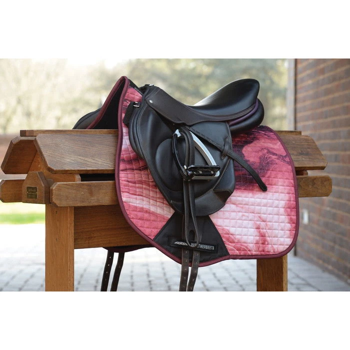 2022 Weatherbeeta Prime Marble All Purpose Saddle Pad 10087020 - Burgundy Swirl 4 2022 Weatherbeeta Prime Marble All Purpose Saddle Pad 10087020 - Burgundy Swirl - Image 2