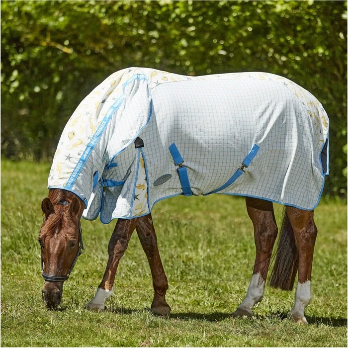 2023 Weatherbeeta Summer Sheet IV Lite Combo Neck Rug 10183810 - Seahorse Print 4 2023 Weatherbeeta Summer Sheet IV Lite Combo Neck Rug 10183810 - Seahorse Print - Image 2