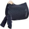 2023 Eskadron Satin Cloud Saddle Cloth & Softshell Tendon Boots Bundle 218031555031 - Navy