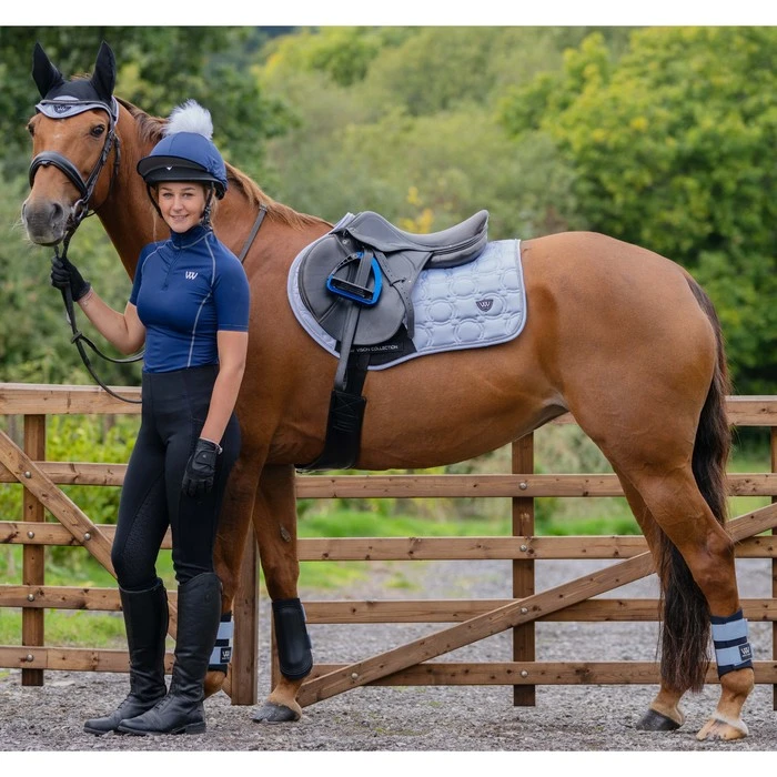 2023 Woof Wear Club Brushing Boots WB0003 - Black / Porcelain Blue Colour Black/Porcelain Blue 5 2023 Woof Wear Club Brushing Boots WB0003 - Black / Porcelain Blue Colour Black/Porcelain Blue - Image 3