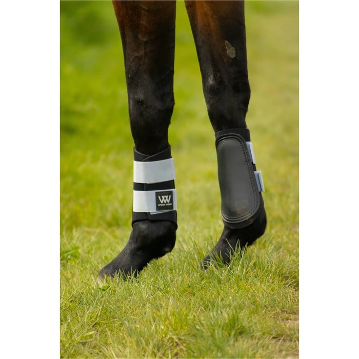 2023 Woof Wear Club Brushing Boots WB0003 - Black / Porcelain Blue Colour Black/Porcelain Blue 4 2023 Woof Wear Club Brushing Boots WB0003 - Black / Porcelain Blue Colour Black/Porcelain Blue - Image 2