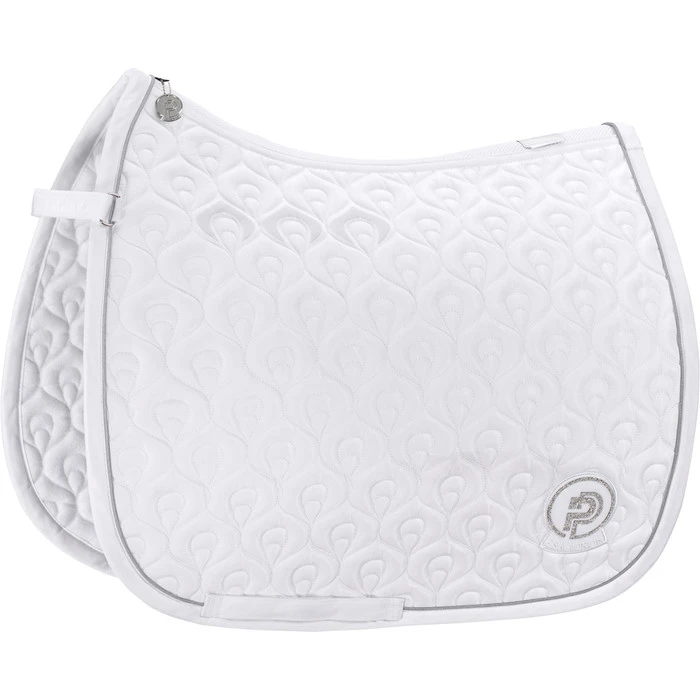 2023 Eskadron Highgloss Peacock Saddle Cloth & Round Bridle Number Holder Bundle PSNH23 - White 4 2023 Eskadron Highgloss Peacock Saddle Cloth & Round Bridle Number Holder Bundle PSNH23 - White - Image 2