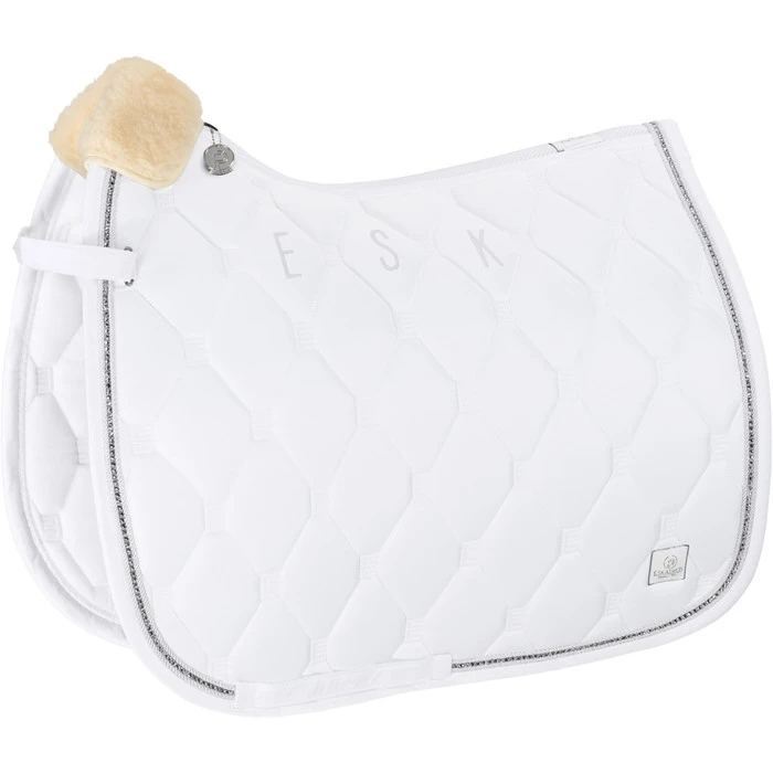 2023 Eskadron Glossy Crystal Saddle Cloth & Mesh Evo-Wool Tendon Boots Bundle 218131555131 - White 4 2023 Eskadron Glossy Crystal Saddle Cloth & Mesh Evo-Wool Tendon Boots Bundle 218131555131 - White - Image 2