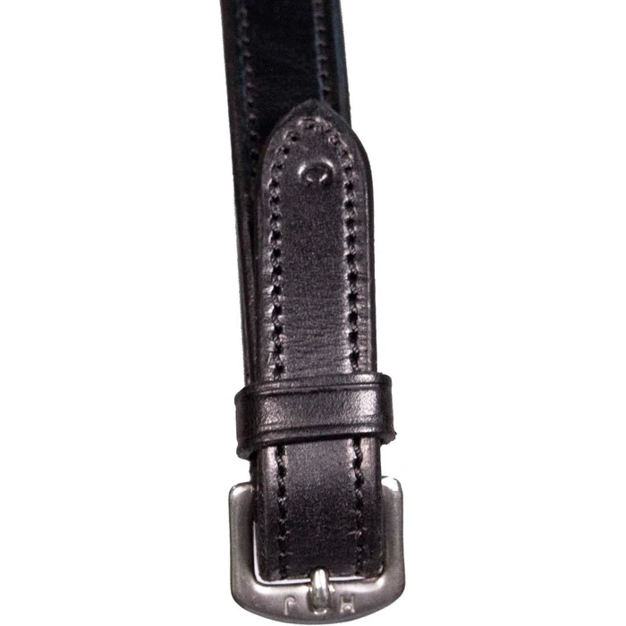 2023 Henry James Saddlery Small Pimple Hybrid Rubber Reins With Leather Stoppers RR6 - Black Colour Black 6 2023 Henry James Saddlery Small Pimple Hybrid Rubber Reins With Leather Stoppers RR6 - Black Colour Black - Image 4