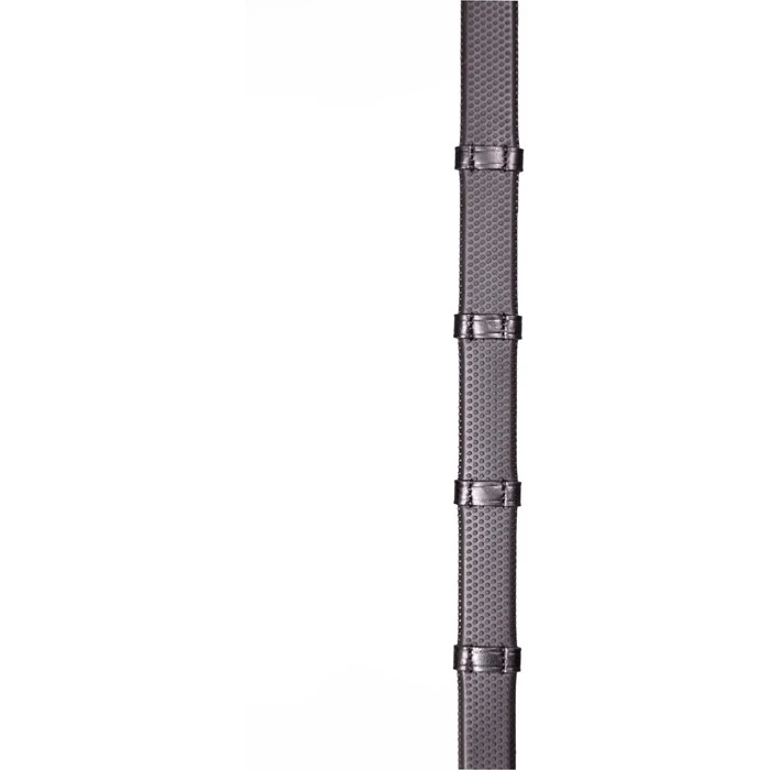 2023 Henry James Saddlery Small Pimple Hybrid Rubber Reins With Leather Stoppers RR6 - Black Colour Black 7 2023 Henry James Saddlery Small Pimple Hybrid Rubber Reins With Leather Stoppers RR6 - Black Colour Black - Image 5