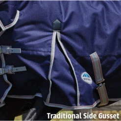 2022 Weatherbeeta Comfitec Essential Medium Standard Neck Turnout Rug - Navy / Silver / Red -Chic Equestrian Supplies Weatherbeeta Comfitec Essential Combo Neck Heavy Navy Silver 4.700x700