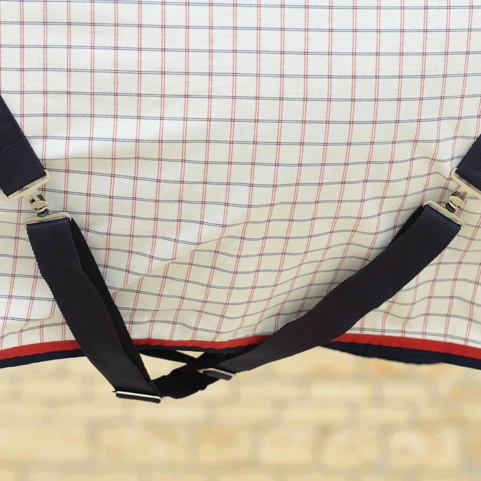 Weatherbeeta Summer Sheet III Lite Standard Neck Rug - White / Red 6 Weatherbeeta Summer Sheet III Lite Standard Neck Rug - White / Red - Image 4